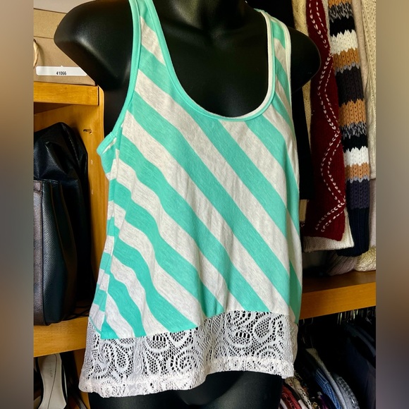 American Rag Tops - ⭐️BOGO FREE⭐️ NWT AMERICAN RAG Striped Crop Tank Top